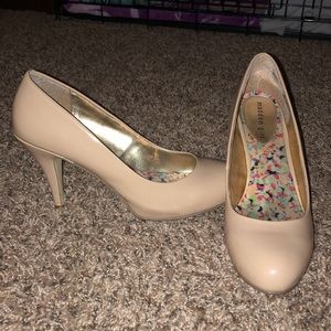 Madden Girl Taupe Heels— Size 10 Wide